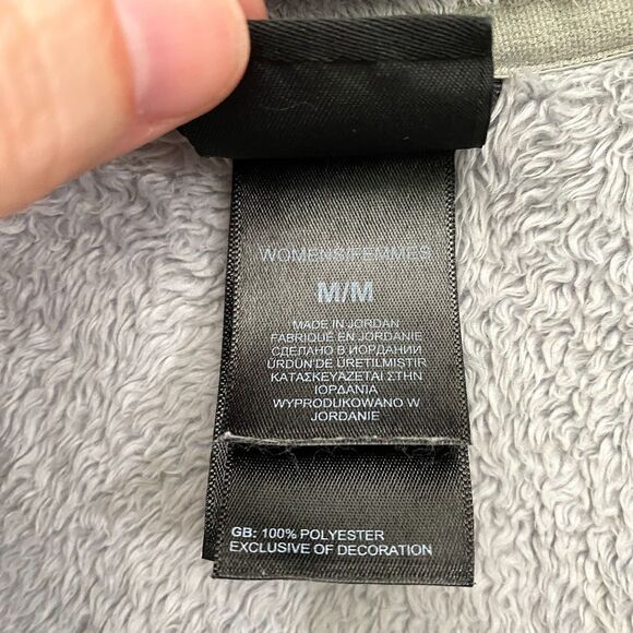 North Face Osito Fleece Jacket Full Zip Womens Medium Gray Pink Ribbon Gorpcore - Picture 7 of 11